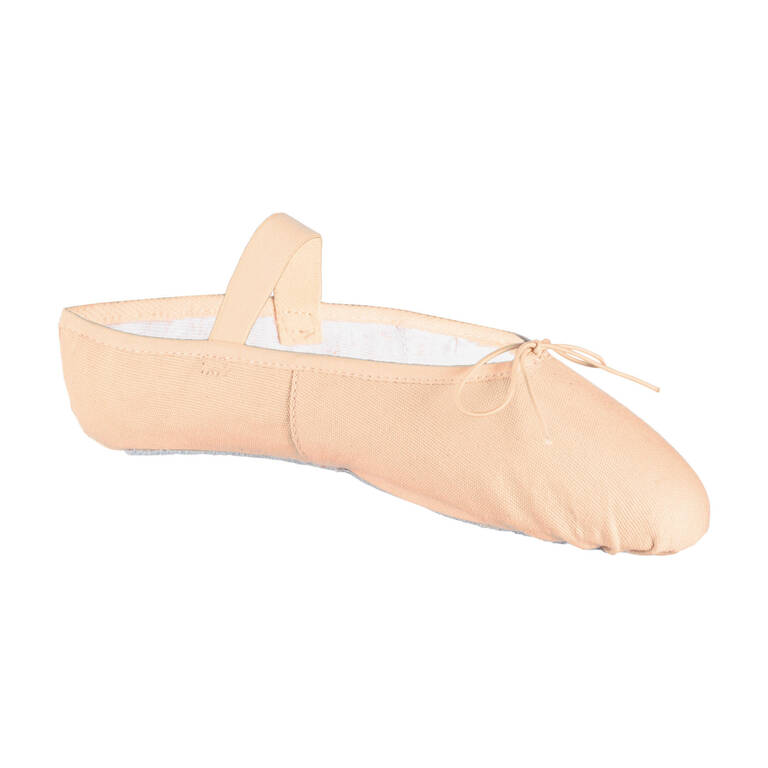 Ballet Full Sole Demi-Pointe Canvas Shoes Sizes 8C to 7 - Salmon