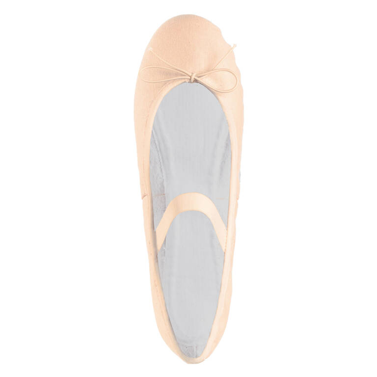 Ballet Full Sole Demi-Pointe Canvas Shoes Sizes 8C to 7 - Salmon