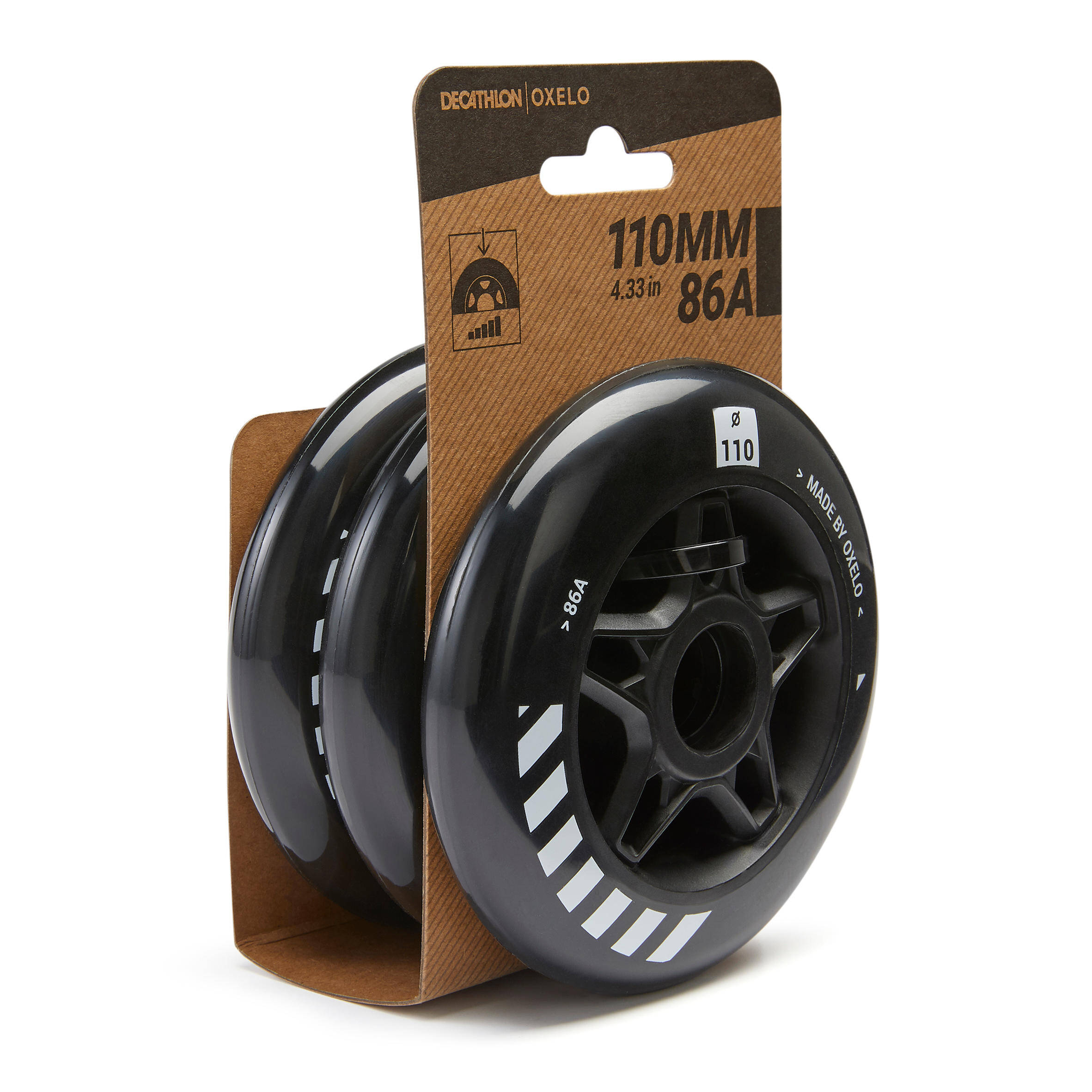 110mm 86A Inline Skate Wheels 3 in Pack -  5