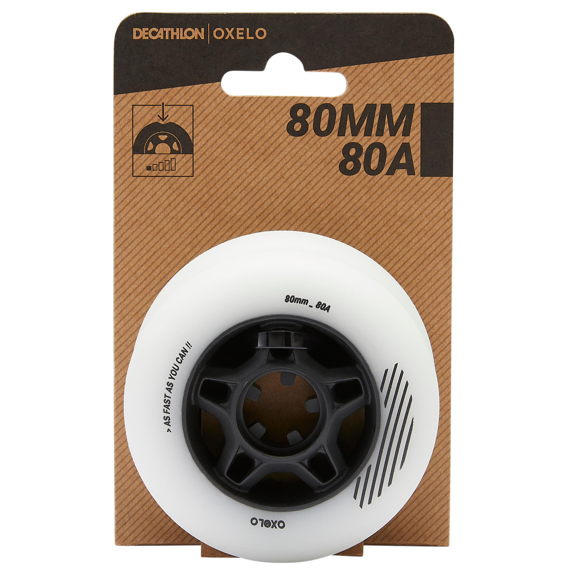 Inline Skating Wheels 4-Pack 80mm 80A - Adults