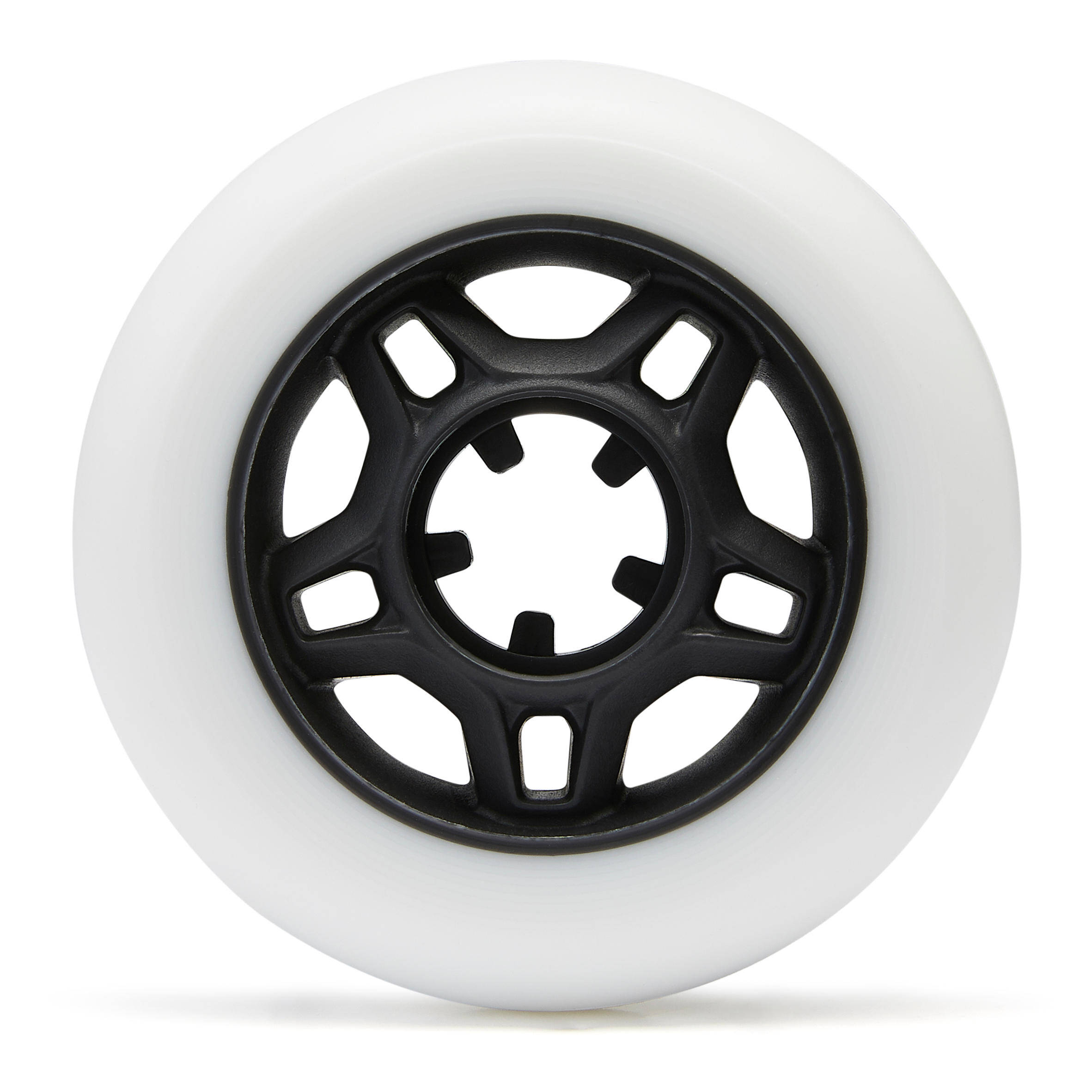 76mm 80A Adult Fitness Inline Skating Wheels 4-Pack Fit - White -  3