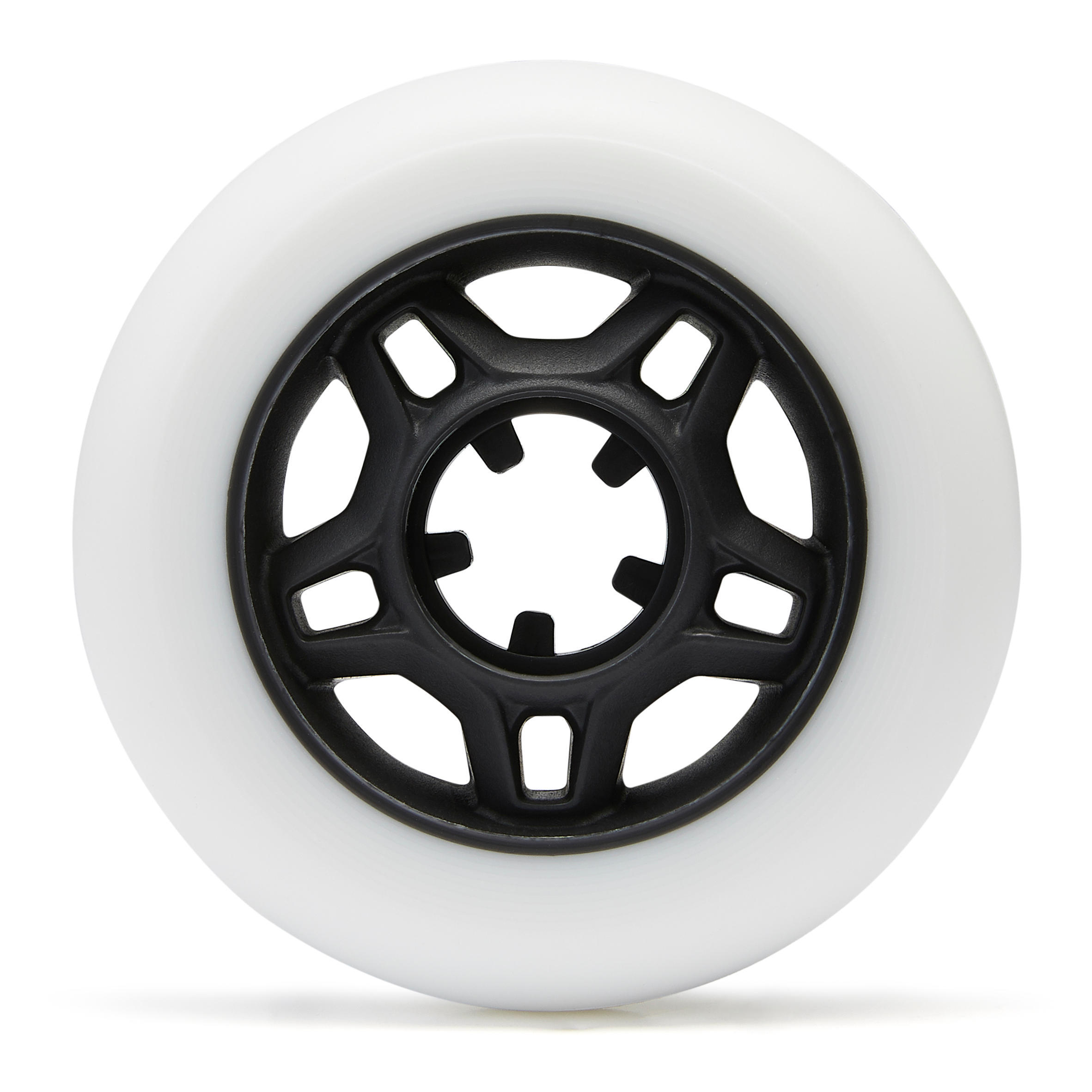 76mm 80A Adult Fitness Inline Skating Wheels 4-Pack Fit - White 3/6