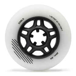 Adult 80mm 80A Fitness Inline Skating Wheels Fit 4-Pack - White