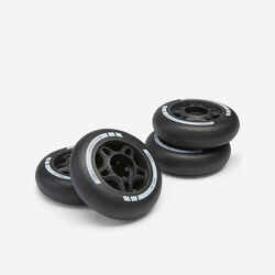 80 mm 84A Inline Fitness Skate Wheels Fit 4-Pack - Black