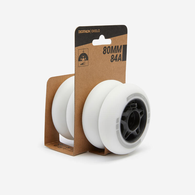 4 roues de roller en ligne fitness FIT 80mm 84A noires