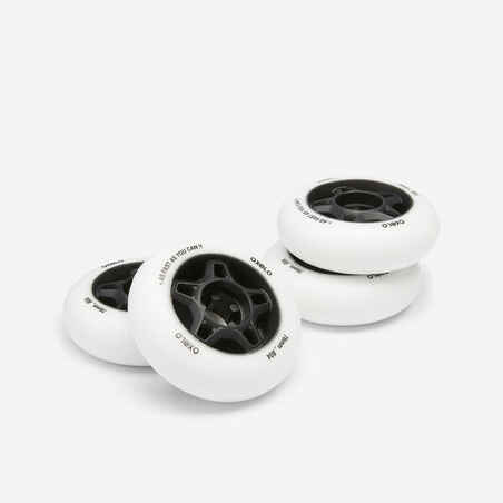 4 Ruedas Roller Fitness FIT 76 mm 80A Adulto Blanco