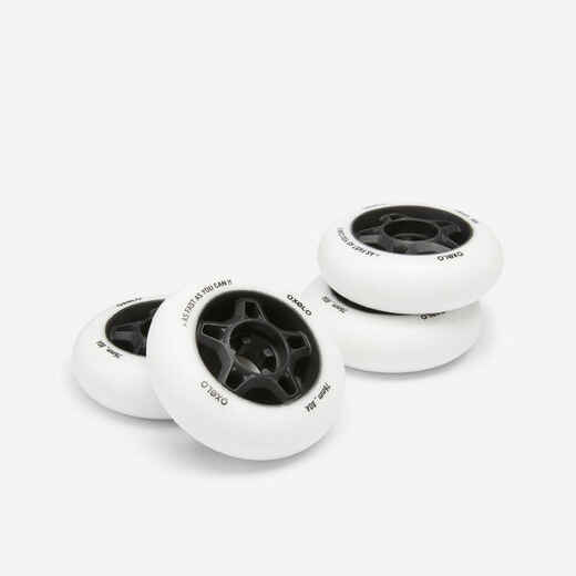 
      76mm 80A Adult Fitness Inline Skating Wheels 4-Pack Fit - White
  