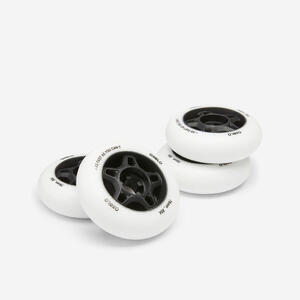 4 Ruedas Patines Oxelo Fitness 76 mm 80A Blanco