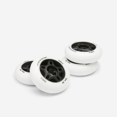 4 wielen voor fitnessskates voor volwassenen fit 76 mm 80a wit