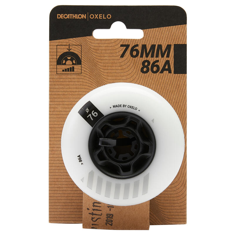 4 Ruedas Roller Línea Freeride MF Blanco 76 mm 86 A