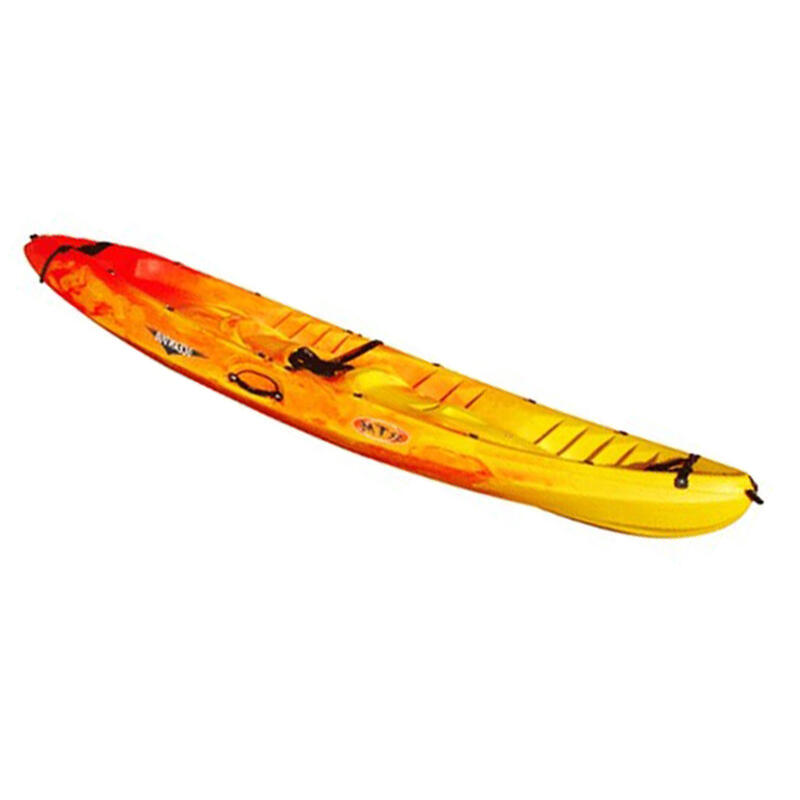 SEGUNDA VIDA: Kayak Canoa Rígida Ocean Duo Rotomod Amarilla/Roja 2 Adultos +