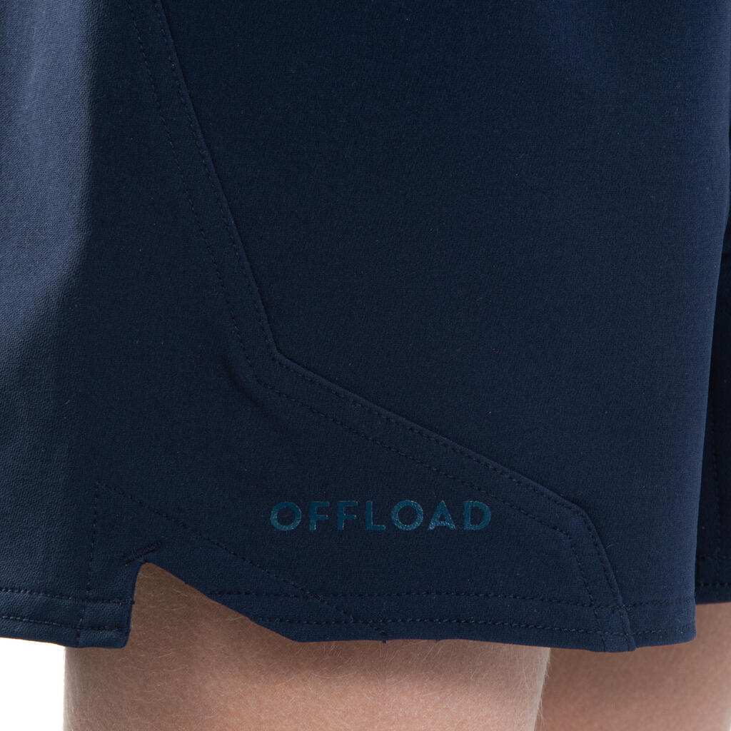 Kids' Rugby Shorts R500 - Navy Blue