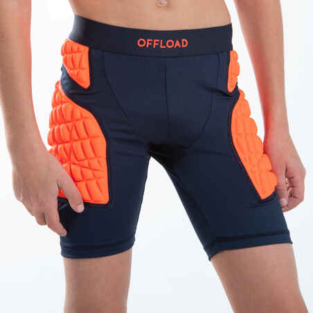 Kids’ Protective Rugby Undershorts R500 - Orange