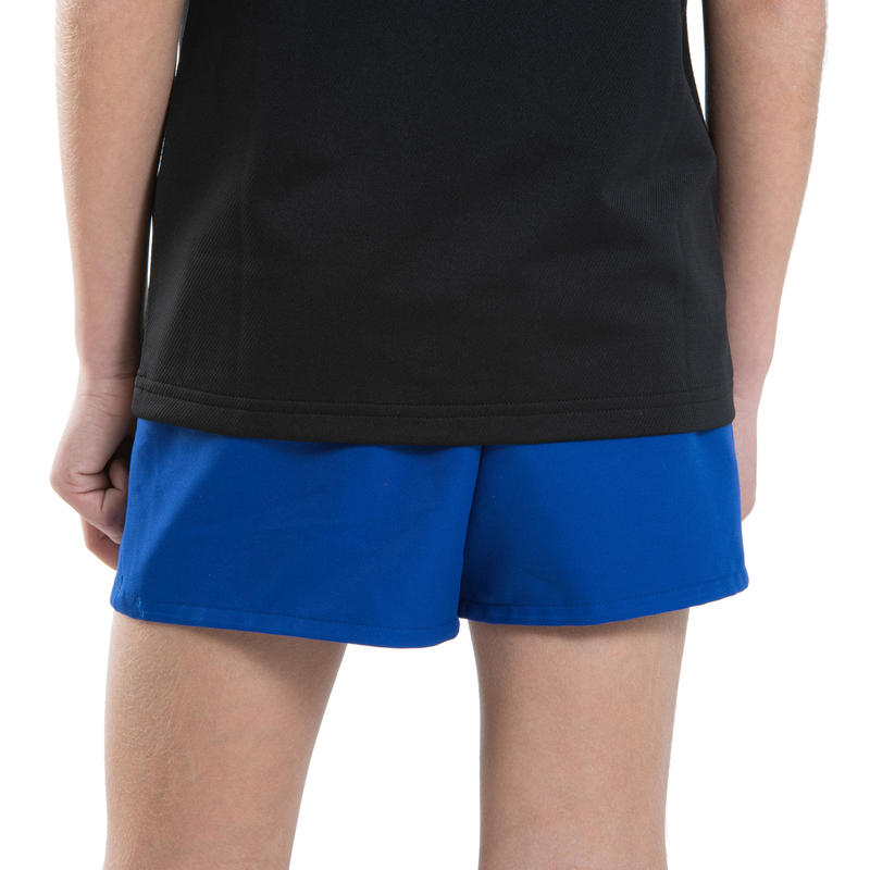 Kids' Rugby Club Pocketless Shorts R100 Royal Blue
