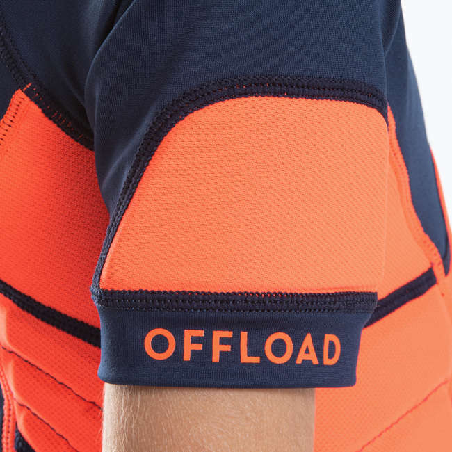 OFFLOAD Kids' Rugby Shoulder Pads R500 Orange Decathlon