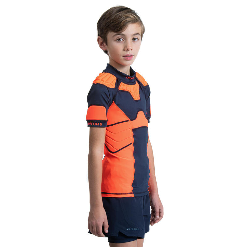 Epaulière de rugby R500 enfant orange