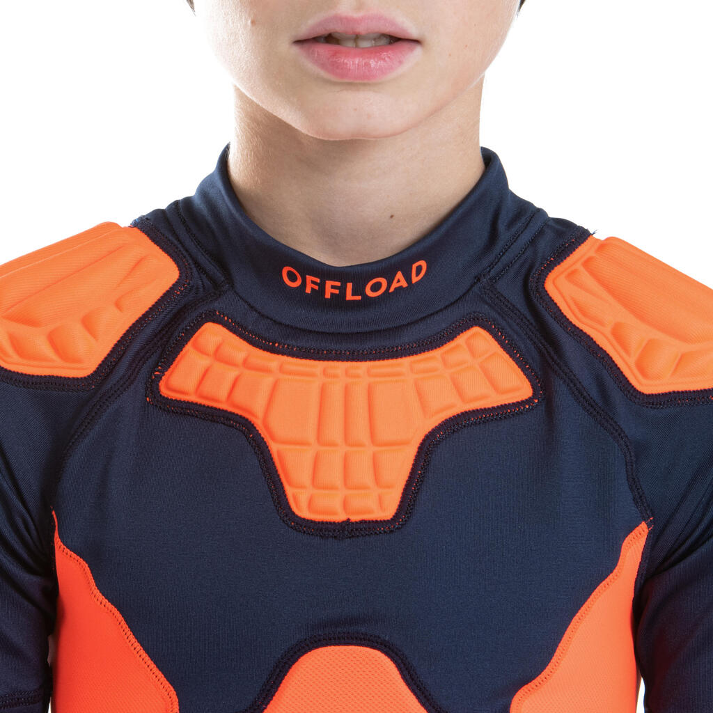 Kids' Rugby Shoulder Pad R500 - Orange