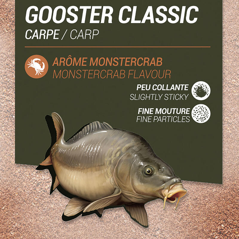 Návnada Gooster Classic Carpe Monster Crab 1 kg oranžová