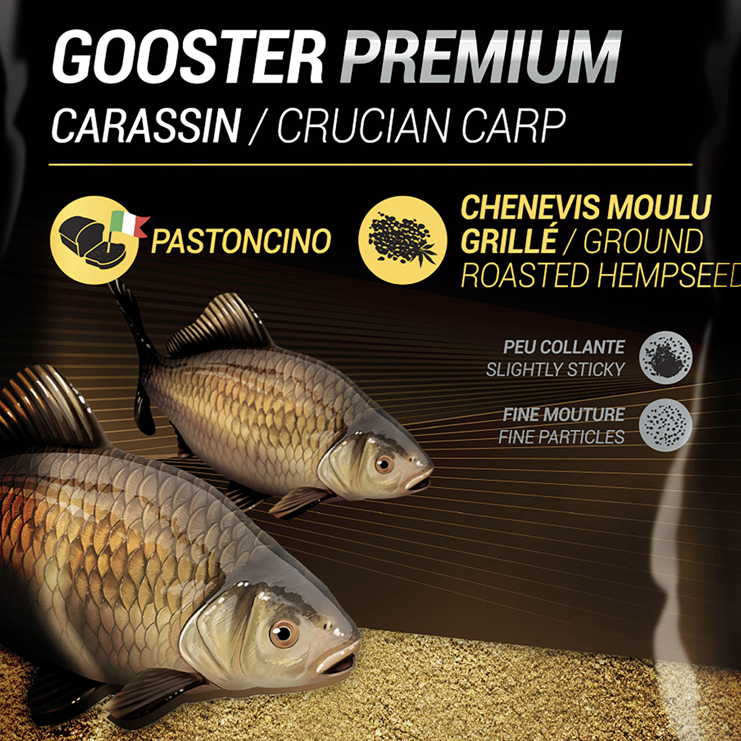 GOOSTER PREMIUM BAIT YELLOW CRUCIAN CARP 1kg 2/6