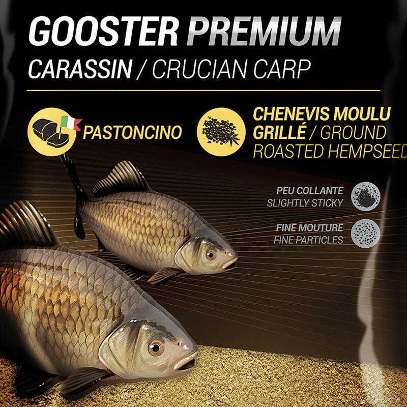 Návnada Gooster Premium Carassin 1 kg žlutá