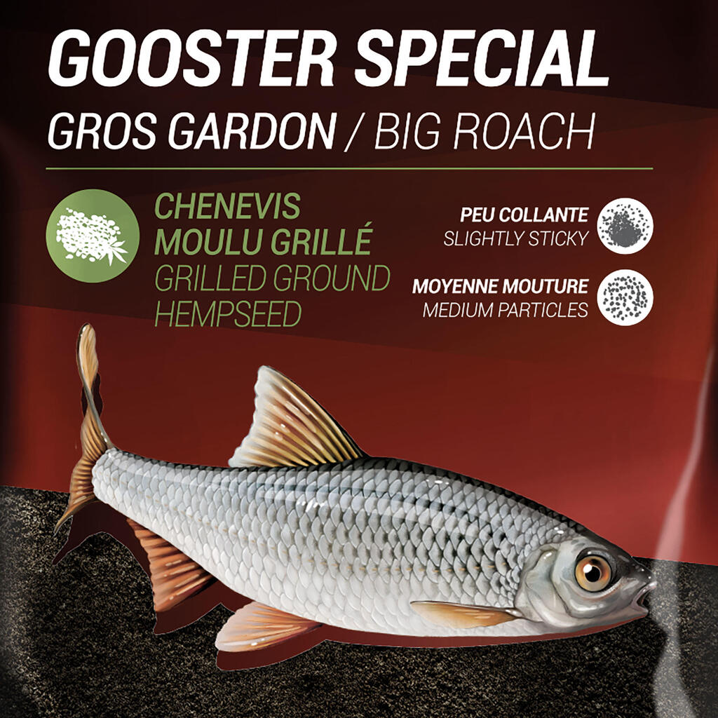 Črna vaba za ribolov velikih rdečeok GOOSTER SPECIAL (1 kg)