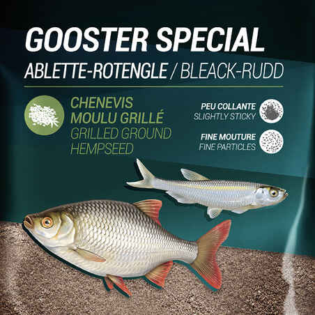 Grundfutter Gooster Spezial Weißfisch Rotfeder 1 kg braun 