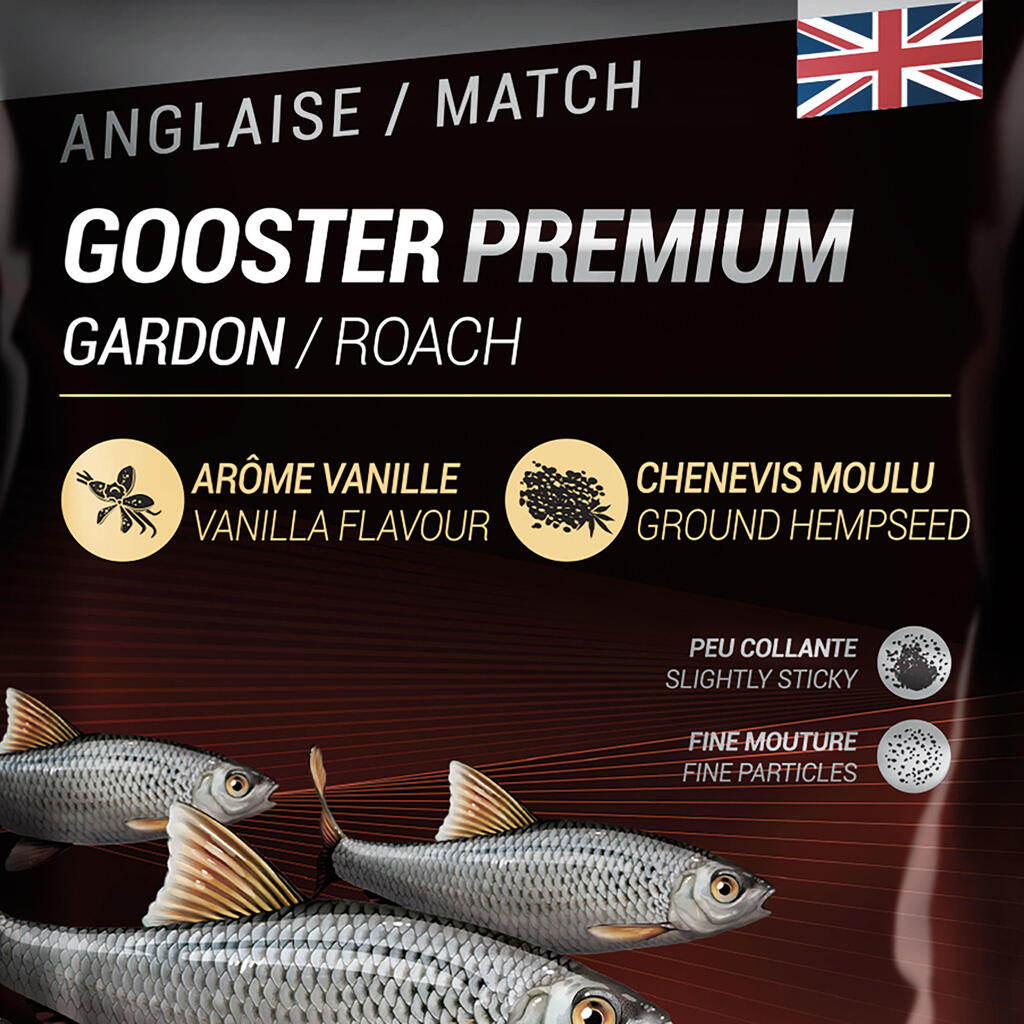 Návnada Gooster Premium plotica na lov na anglický plavák 1 kg