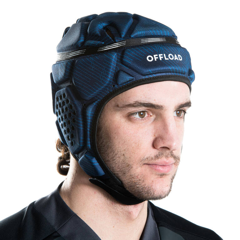 Kids'/Adult Rugby Head Guard R500 Blue Decathlon