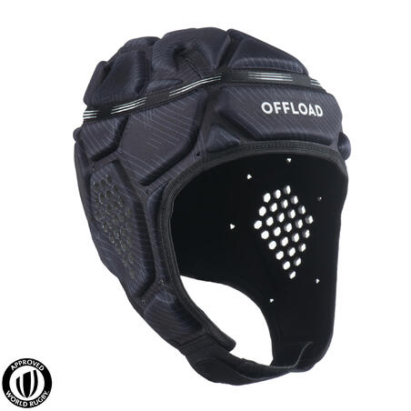 Casco Rugby Offload R500 Adulto Negro