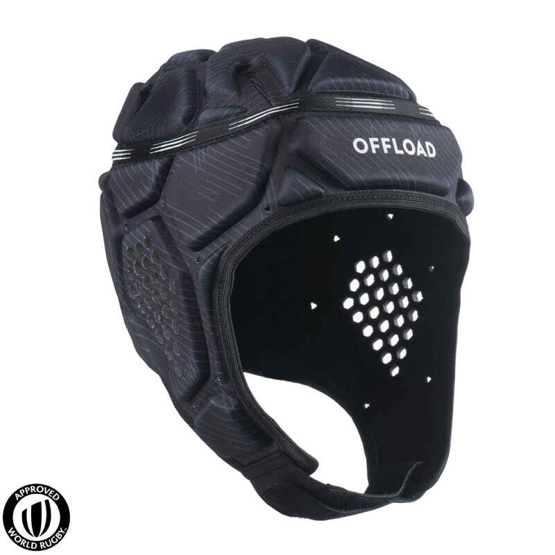 Rugby-Kopfschutz Offload R500 Herren schwarz