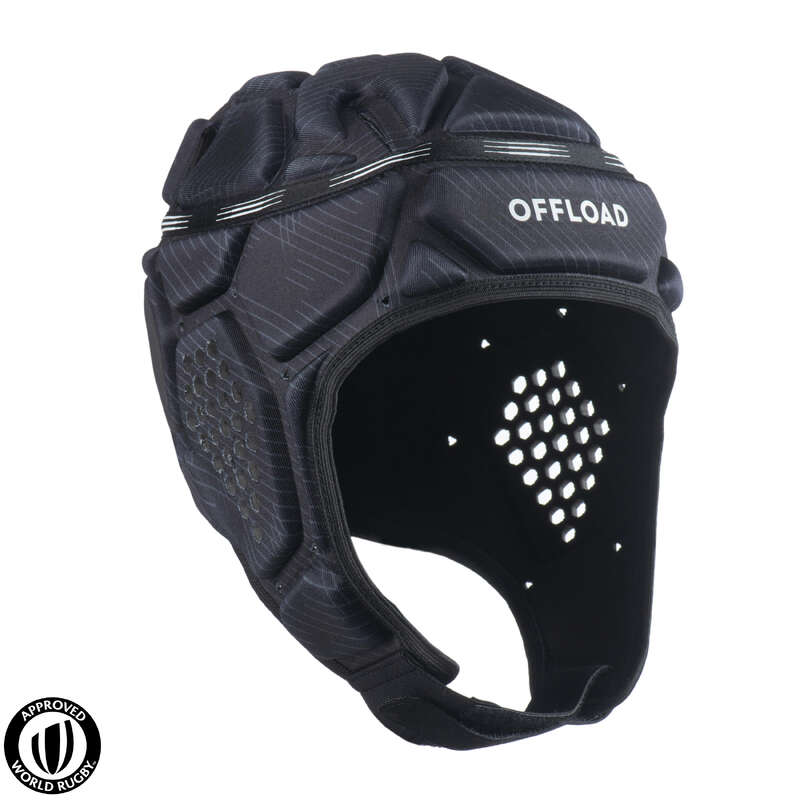 OFFLOAD Men's Rugby Scrum Cap Offload R500 Black