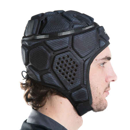 Kids'/Adult Rugby Head Guard R500 - Black