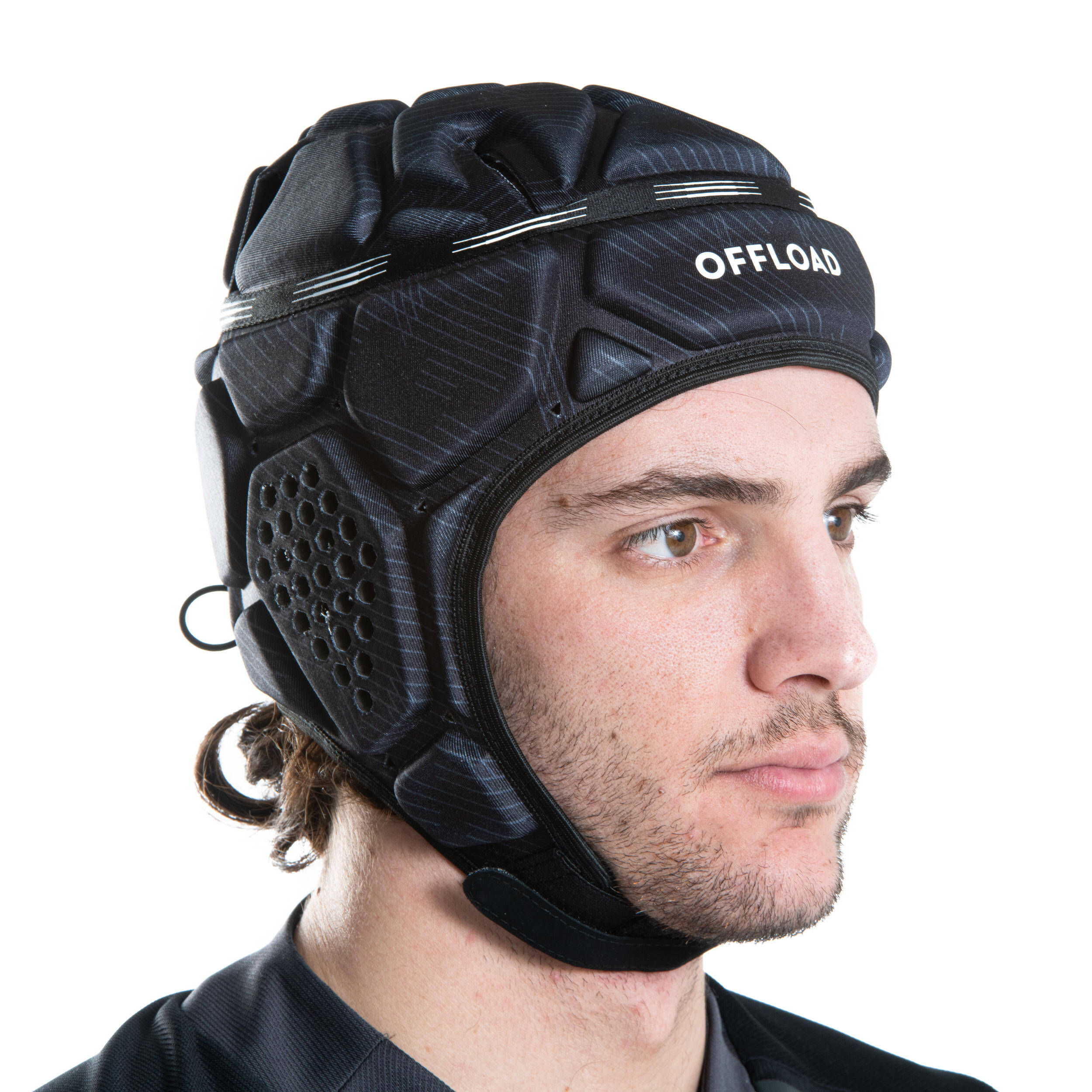 Kids'/Adult Rugby Head Guard R500 - Black -  3
