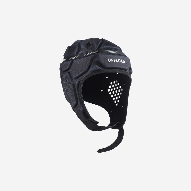 Damen/Herren/Kinder Rugby Kopfschutz - R500 schwarz