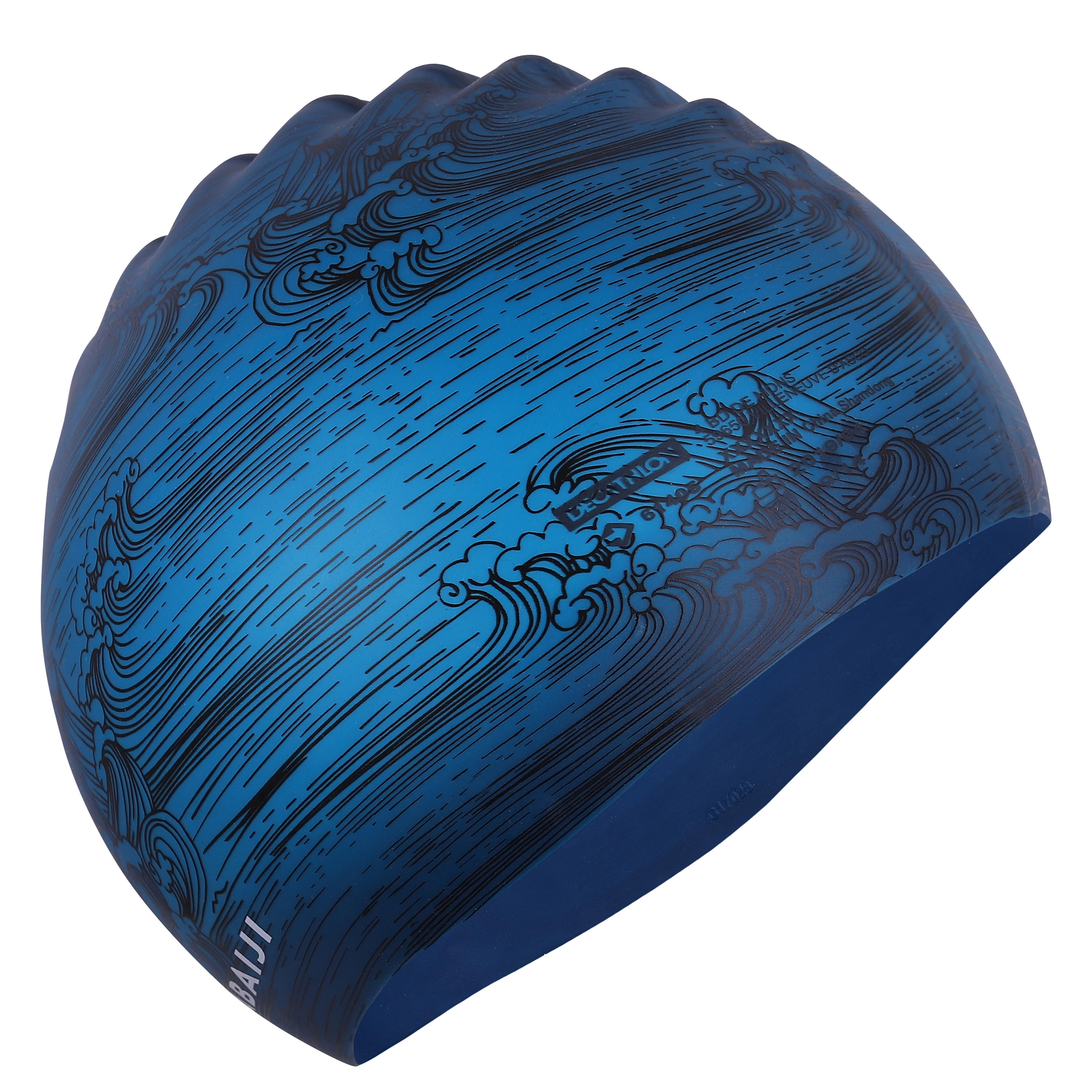 

swim cap silicone unisize - blue waves -  By NABAIJI | Decathlon