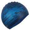 swim cap silicone unisize - blue waves