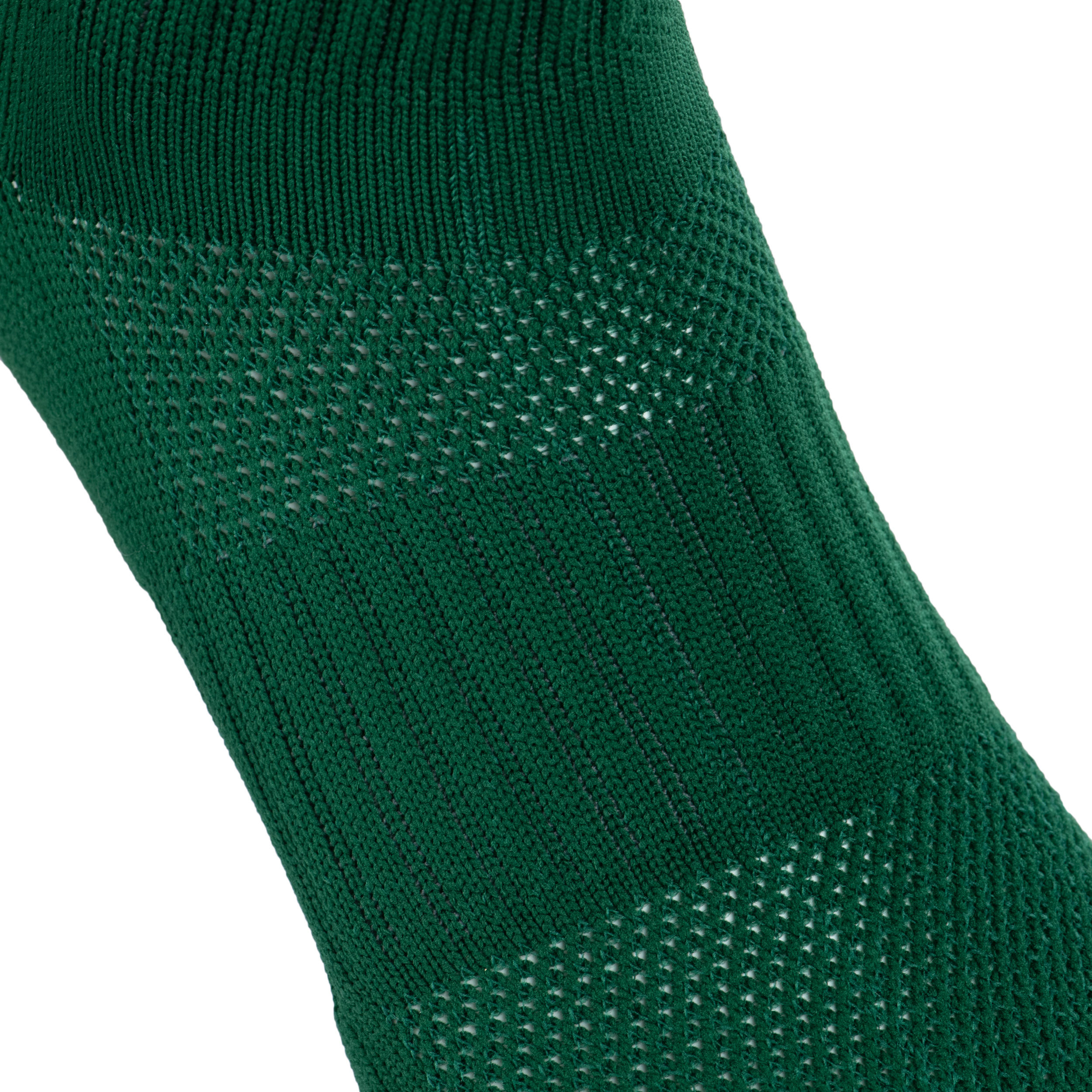 Men's/Women's High Rugby Socks R500 - Green/White 4/5