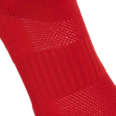 Kids' High Rugby Socks R500 - Red/Yellow - Decathlon