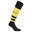 Chaussettes hautes de rugby Homme/Femme - R500 noir jaune