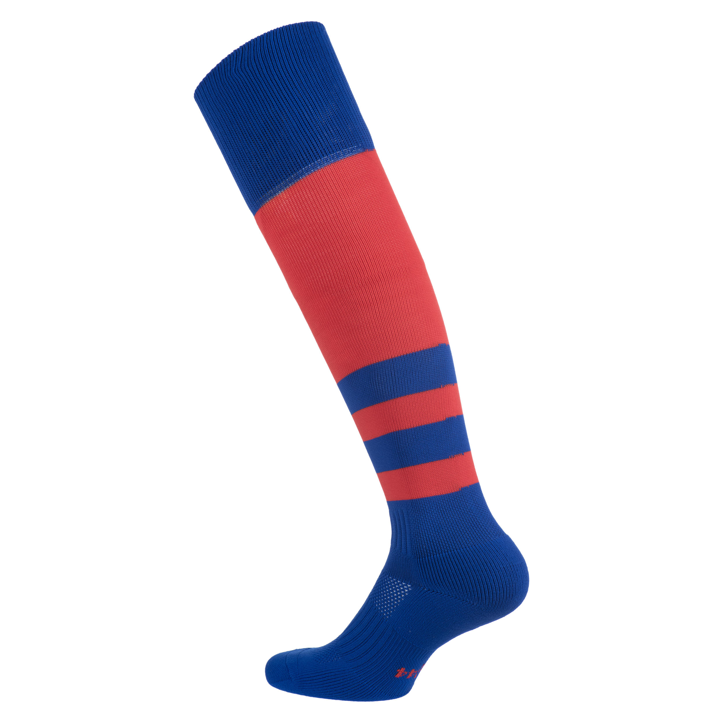 Kids' High Rugby Socks R500 - Red/Blue 2/6