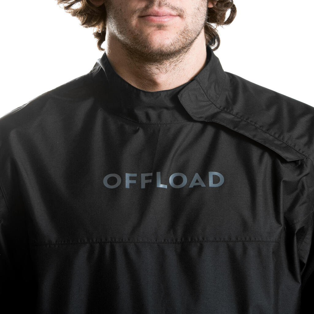 Adult Rugby Windproof Waterproof Smock Top - Black