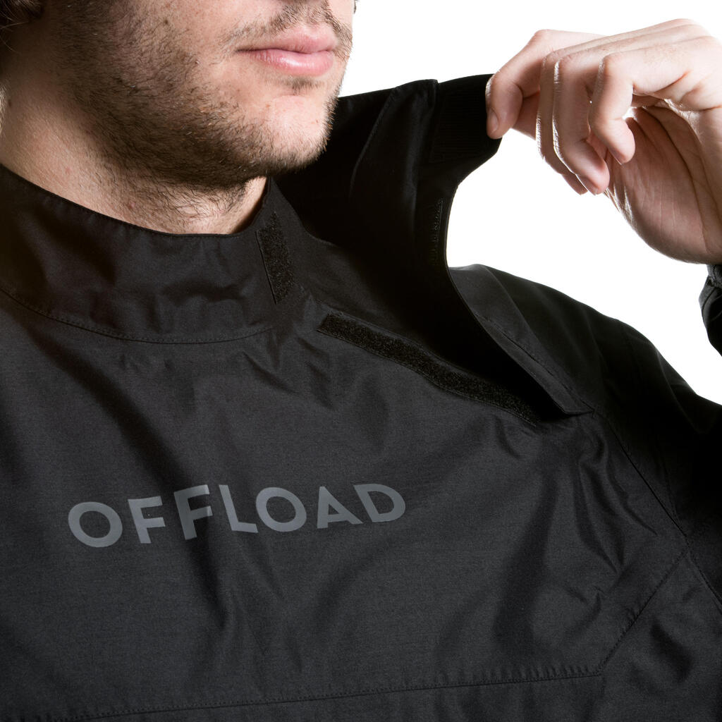 Pieaugušo regbija jaka “Offload”, melna
