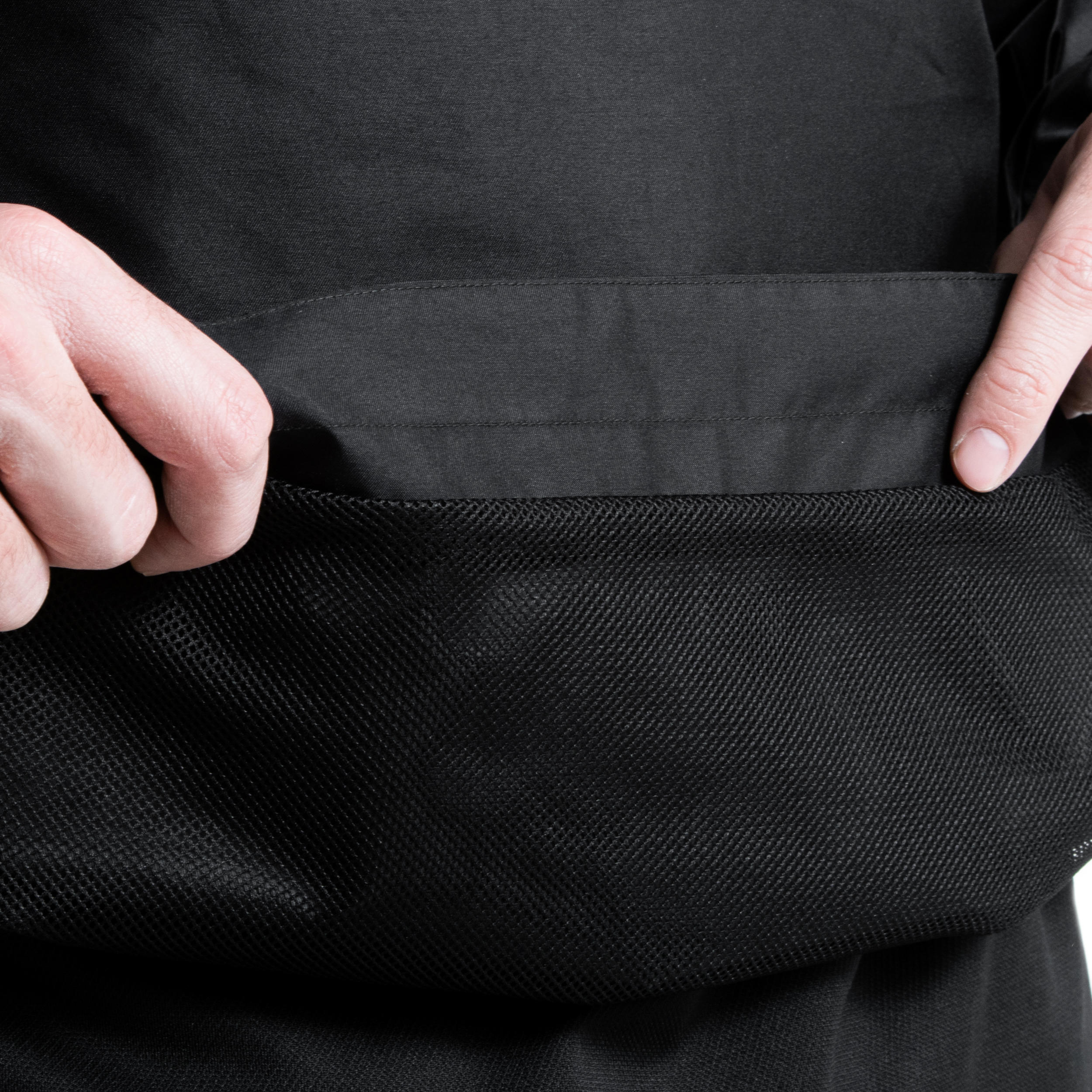 Ragbyová nepromokavá bunda do deště Smocktop černá  4/13