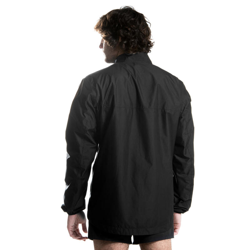 Adult Rugby Windproof Waterproof Smock Top Black Decathlon