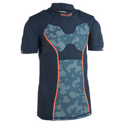 Hombrera de Rugby Offload R100 Niños Azul y Gris