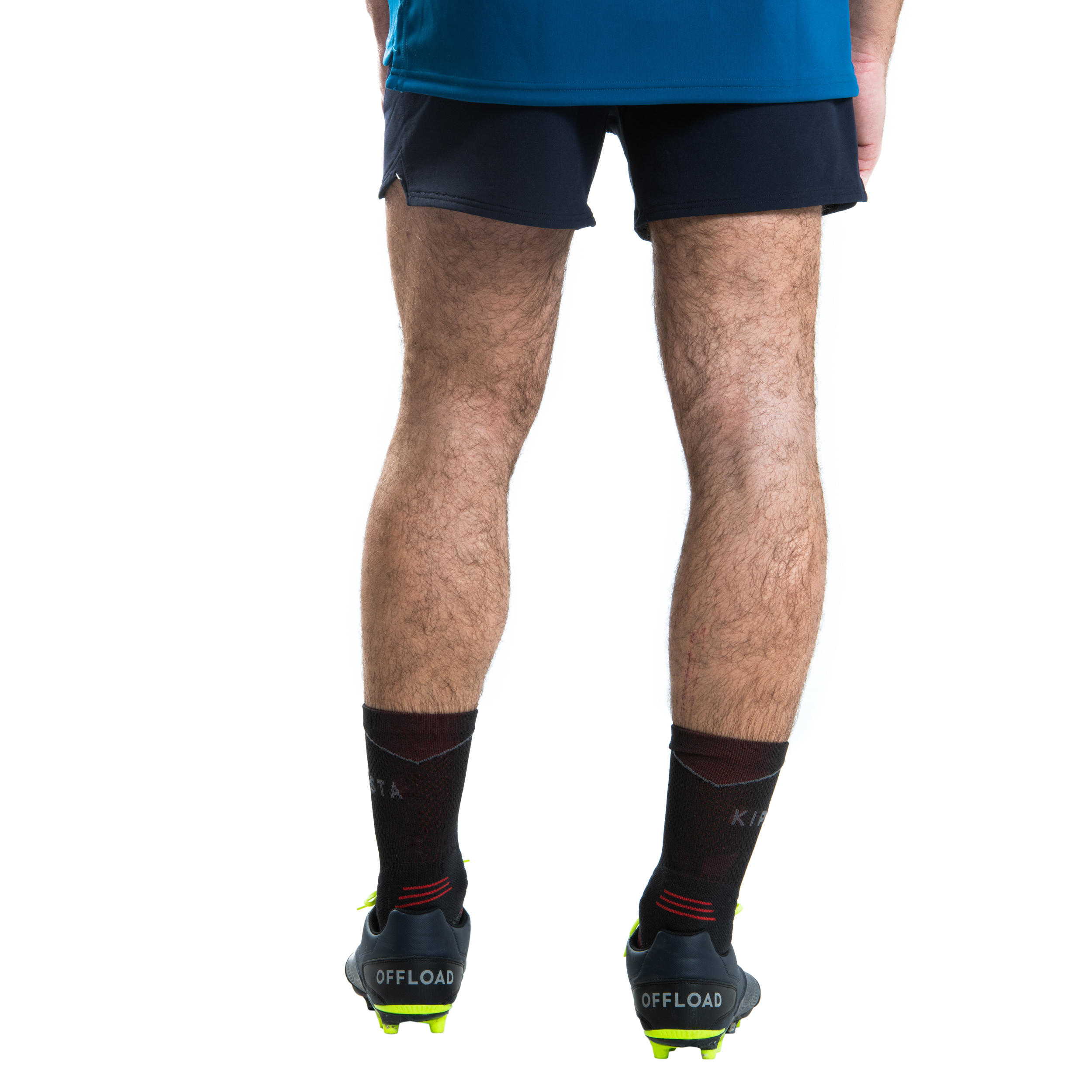 Men's Rugby Shorts R500 - Navy Blue 7/8