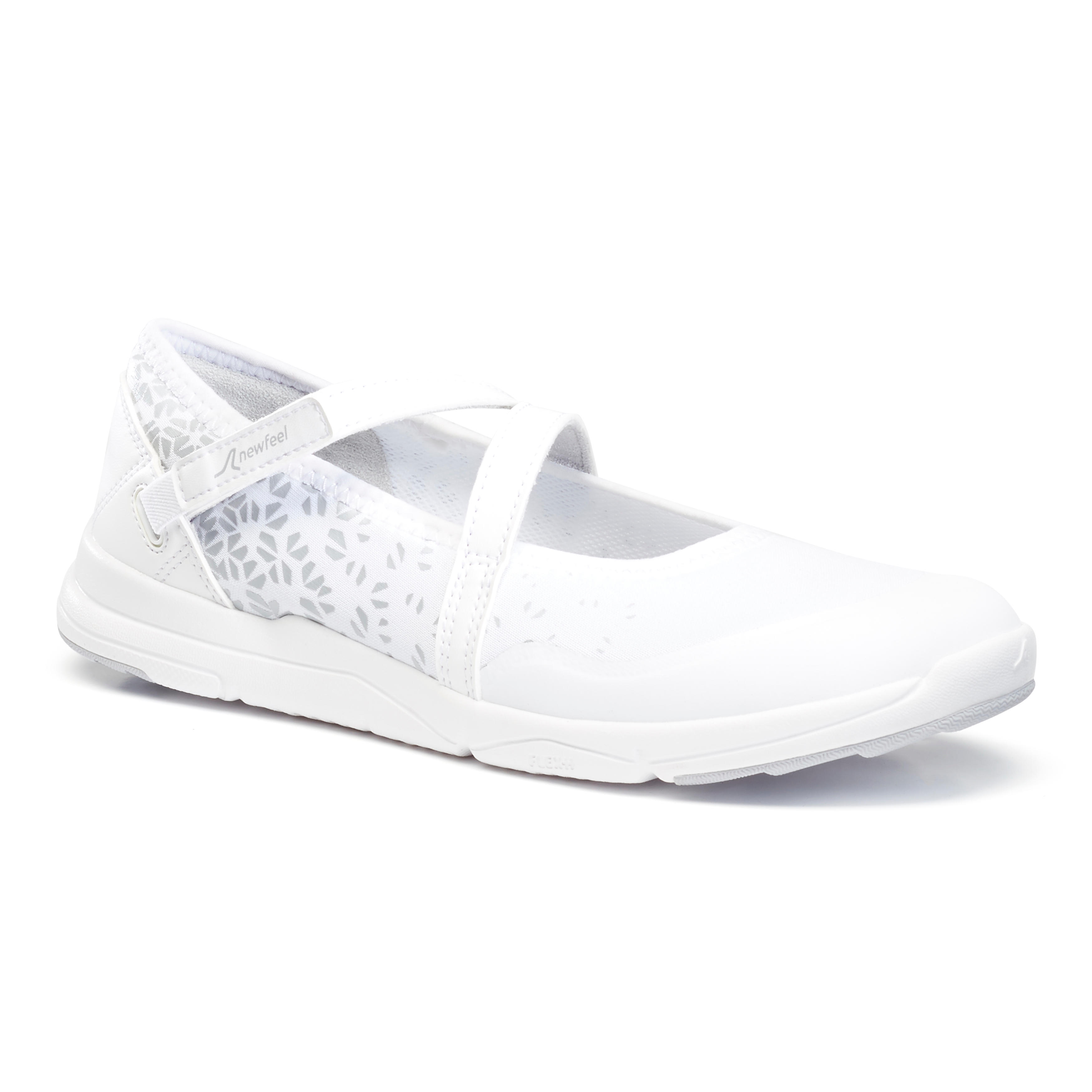 Ballerines marche urbaine femme PW 160 Br easy Blanc Decathlon