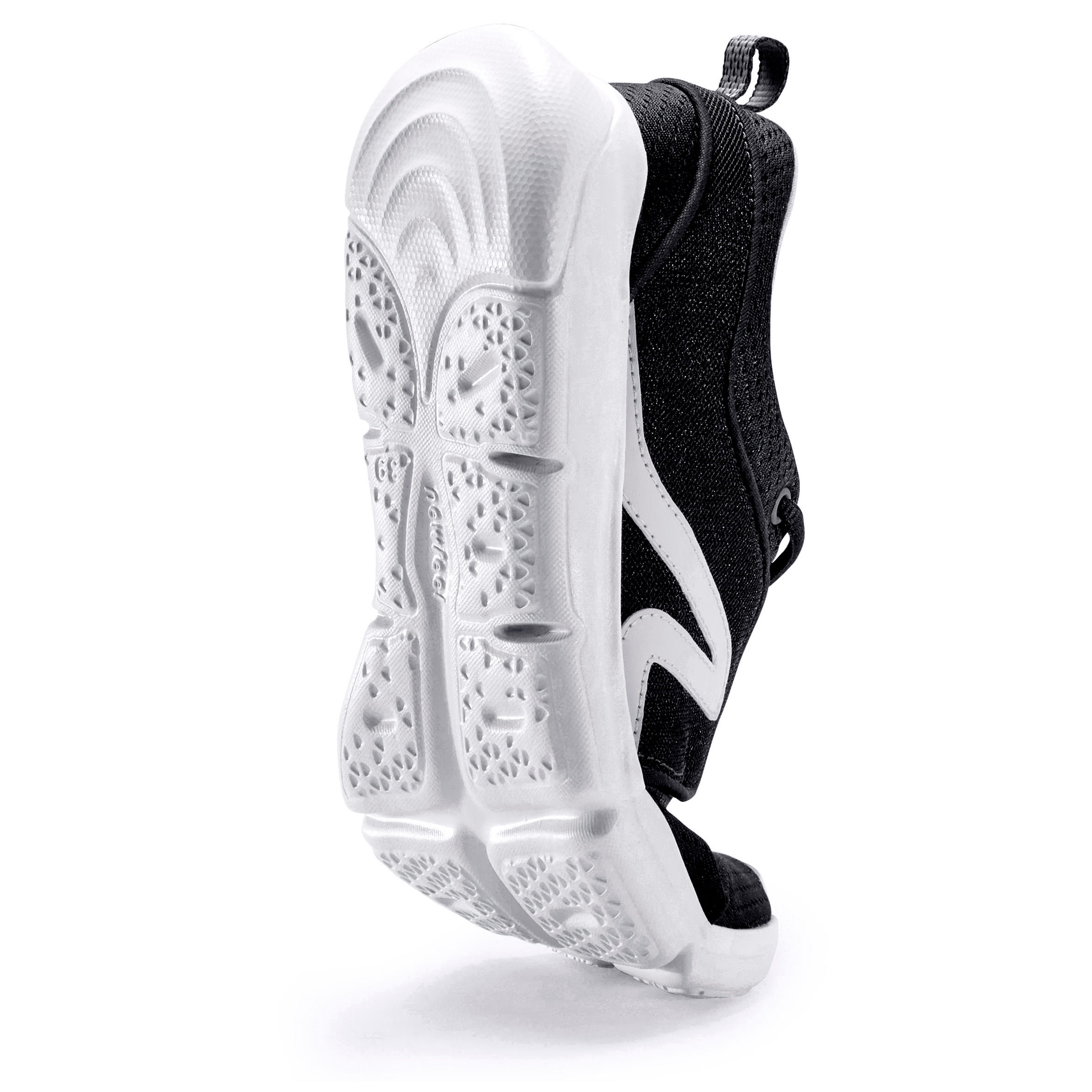 PW 120 WOMEN'S FITNESS WALKING SHOES - BLACK/WHITE 9/21