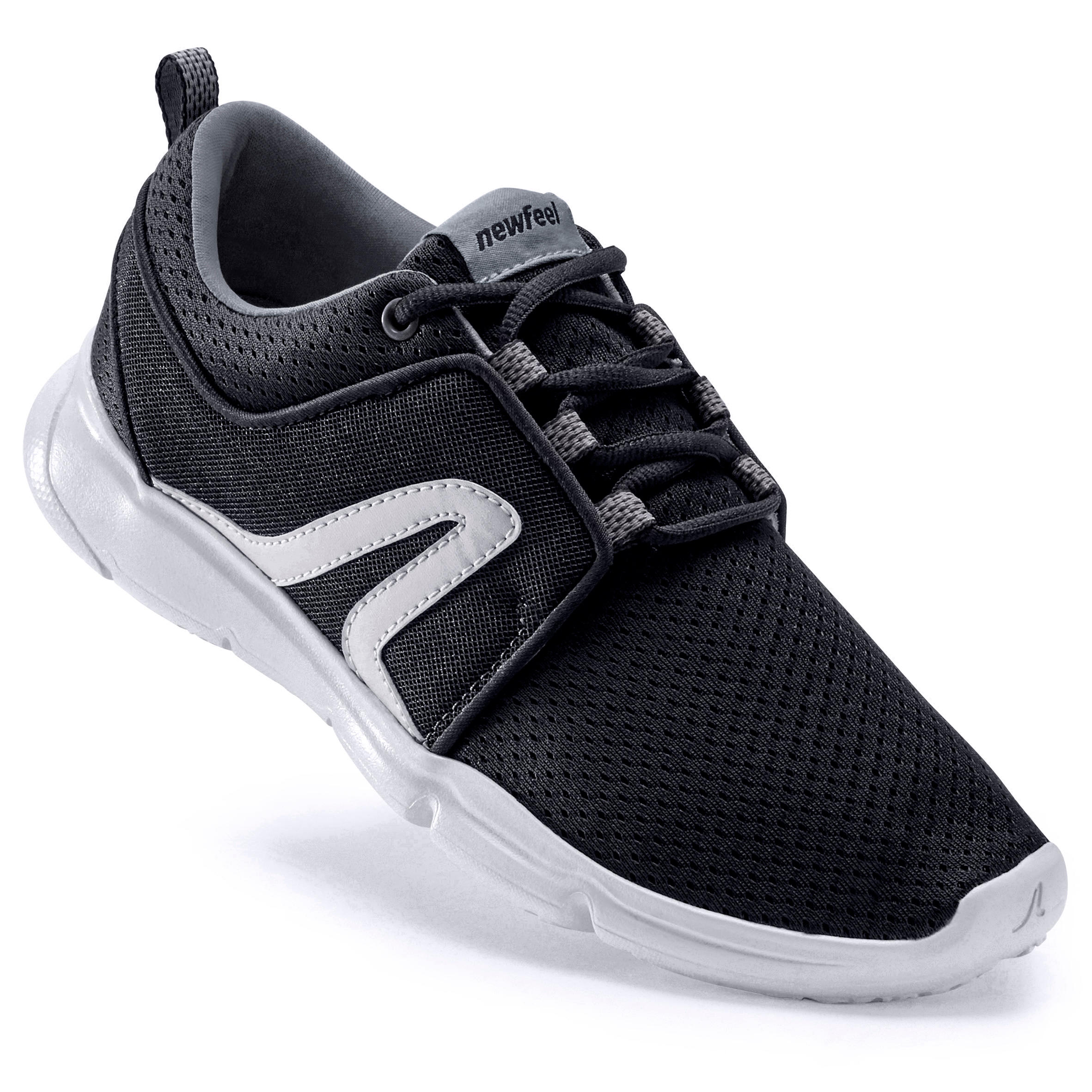 PW 120 WOMEN'S FITNESS WALKING SHOES - BLACK/WHITE 8/21