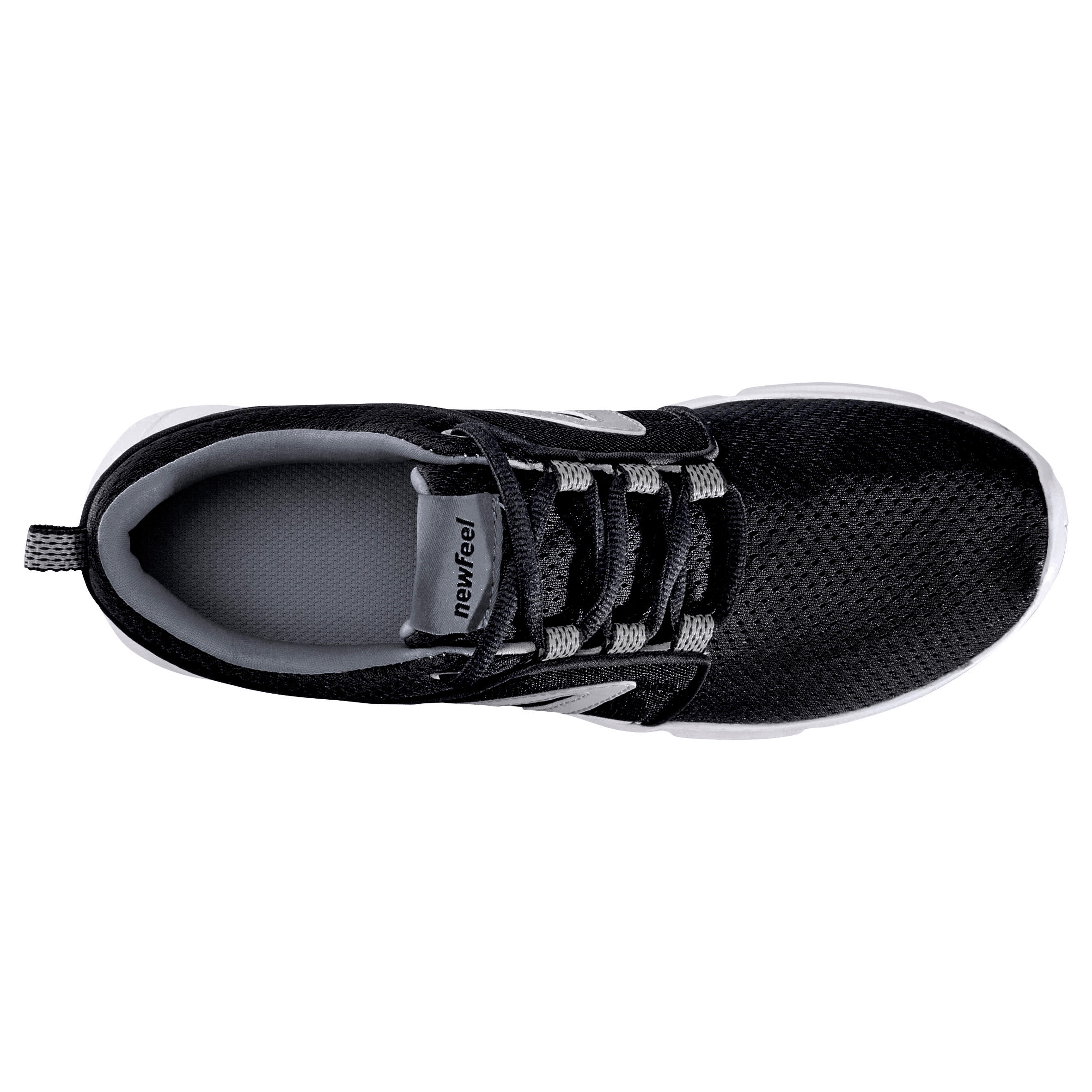 PW 120 WOMEN'S FITNESS WALKING SHOES - BLACK/WHITE 6/21